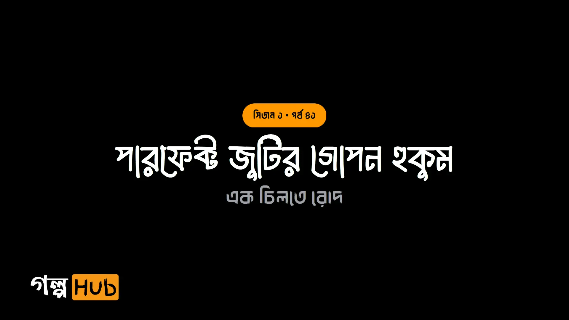 পারফেক্ট জুটির গোপন হুকুম